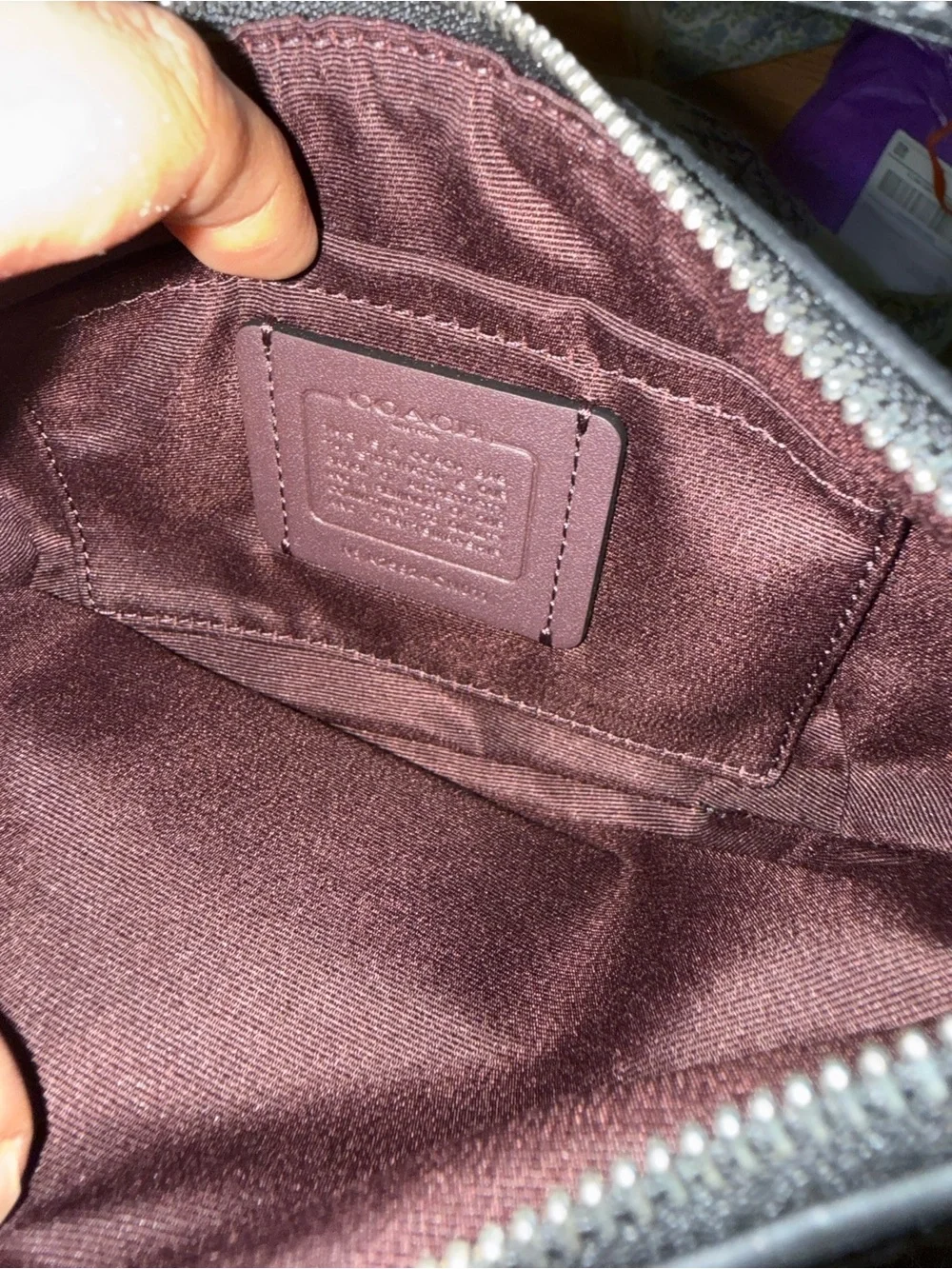 Coach Payton Black Pebbled Leather Shoulder Hobo with Chain Accent